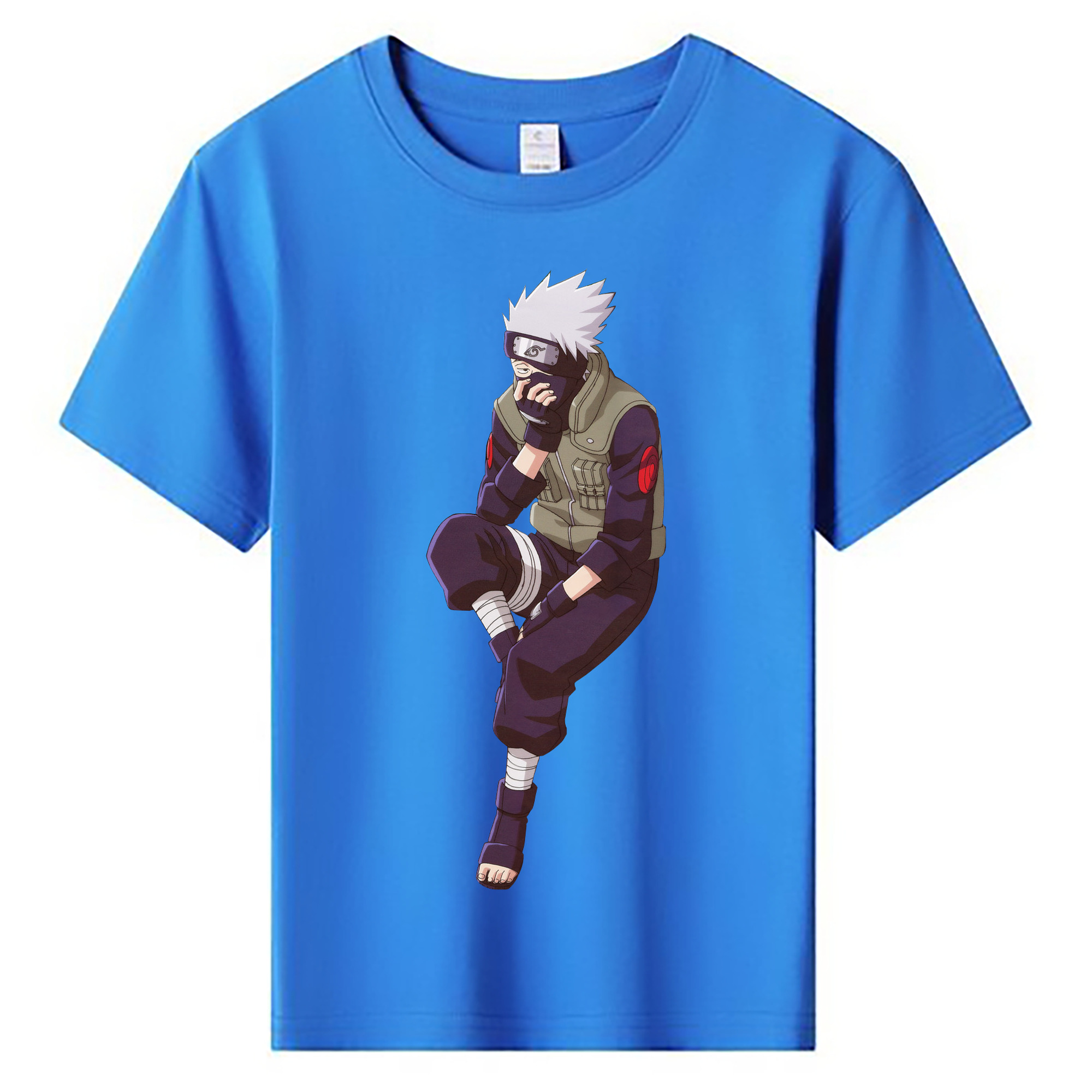 （画像用） NARUTO -ナルト- はたけ カカシ Hatake Kakashi 綿100％キッズTシャツ（フロントプリント）